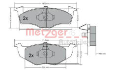 Sada brzdových destiček, kotoučová brzda METZGER 1170217