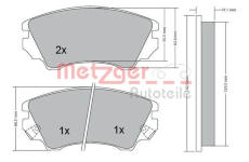 Sada brzdových destiček, kotoučová brzda METZGER 1170221