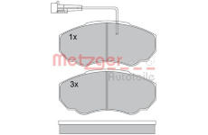 Sada brzdových destiček, kotoučová brzda METZGER 1170227