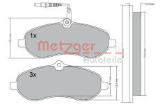 Sada brzdových destiček, kotoučová brzda METZGER 1170228