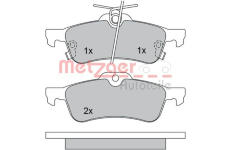 Sada brzdových destiček, kotoučová brzda METZGER 1170247