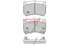 Sada brzdových destiček, kotoučová brzda METZGER 1170250