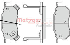 Sada brzdových destiček, kotoučová brzda METZGER 1170251