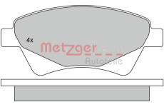 Sada brzdových destiček, kotoučová brzda METZGER 1170255