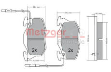 Sada brzdových destiček, kotoučová brzda METZGER 1170309