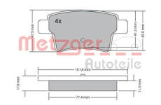 Sada brzdových destiček, kotoučová brzda METZGER 1170264