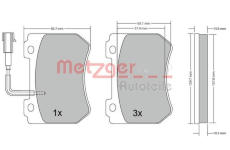 Sada brzdových destiček, kotoučová brzda METZGER 1170276