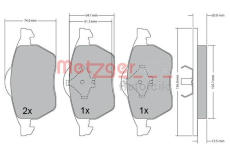 Sada brzdových destiček, kotoučová brzda METZGER 1170278