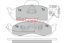 Sada brzdových destiček, kotoučová brzda METZGER 1170281