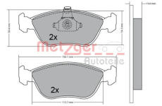 Sada brzdových destiček, kotoučová brzda METZGER 1170282