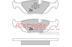 Sada brzdových destiček, kotoučová brzda METZGER 1170284