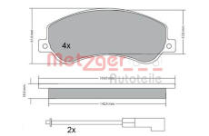Sada brzdových destiček, kotoučová brzda METZGER 1170290