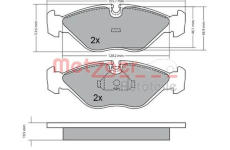 Sada brzdových destiček, kotoučová brzda METZGER 1170293