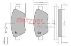 Sada brzdových destiček, kotoučová brzda METZGER 1170296