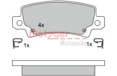 Sada brzdových destiček, kotoučová brzda METZGER 1170304