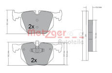 Sada brzdových destiček, kotoučová brzda METZGER 1170318