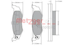 Sada brzdových destiček, kotoučová brzda METZGER 1170320