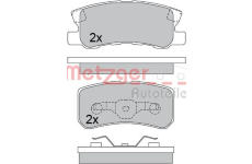 Sada brzdových destiček, kotoučová brzda METZGER 1170323