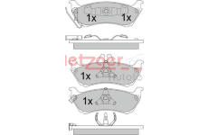 Sada brzdových destiček, kotoučová brzda METZGER 1170339