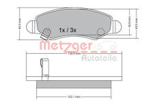 Sada brzdových destiček, kotoučová brzda METZGER 1170340