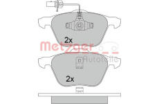 Sada brzdových destiček, kotoučová brzda METZGER AUTOTEILE 1170342