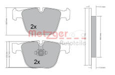 Sada brzdových destiček, kotoučová brzda METZGER 1170356