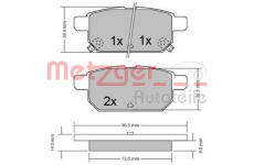 Sada brzdových destiček, kotoučová brzda METZGER 1170360