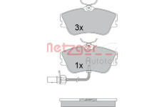 Sada brzdových destiček, kotoučová brzda METZGER AUTOTEILE 1170376
