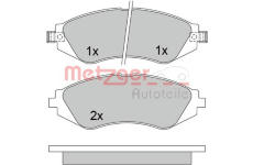 Sada brzdových destiček, kotoučová brzda METZGER 1170391