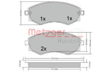 Sada brzdových destiček, kotoučová brzda METZGER 1170394