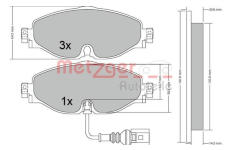 Sada brzdových destiček, kotoučová brzda METZGER 1170411