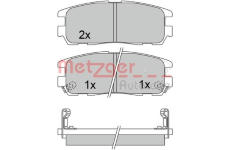 Sada brzdových destiček, kotoučová brzda METZGER 1170414