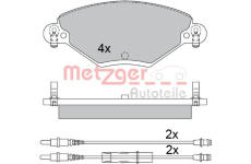 Sada brzdových destiček, kotoučová brzda METZGER 1170419