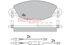 Sada brzdových destiček, kotoučová brzda METZGER 1170437