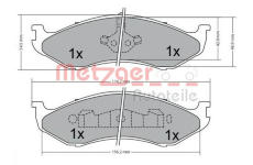 Sada brzdových destiček, kotoučová brzda METZGER 1170452