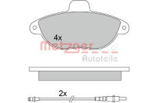 Sada brzdových destiček, kotoučová brzda METZGER 1170455