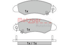 Sada brzdových destiček, kotoučová brzda METZGER 1170457