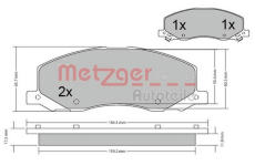 Sada brzdových destiček, kotoučová brzda METZGER 1170468