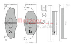 Sada brzdových destiček, kotoučová brzda METZGER 1170479