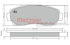 Sada brzdových destiček, kotoučová brzda METZGER 1170482