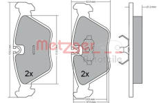 Sada brzdových destiček, kotoučová brzda METZGER 1170489