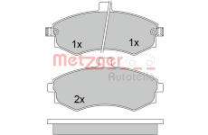 Sada brzdových destiček, kotoučová brzda METZGER 1170506