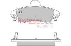 Sada brzdových destiček, kotoučová brzda METZGER 1170531