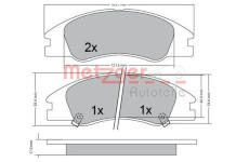 Sada brzdových destiček, kotoučová brzda METZGER 1170540