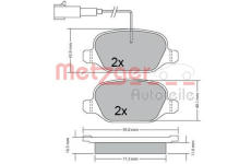 Sada brzdových destiček, kotoučová brzda METZGER 1170555