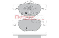 Sada brzdových destiček, kotoučová brzda METZGER 1170558