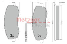 Sada brzdových destiček, kotoučová brzda METZGER 1170563