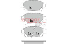 Sada brzdových destiček, kotoučová brzda METZGER 1170586