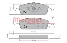 Sada brzdových destiček, kotoučová brzda METZGER AUTOTEILE 1170621