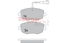 Sada brzdových destiček, kotoučová brzda METZGER 1170634